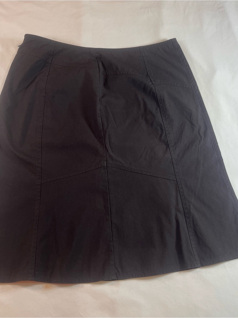 Office Siren Black Stretch Pencil Skirt Size 6 Cotton Blend Zip Closure